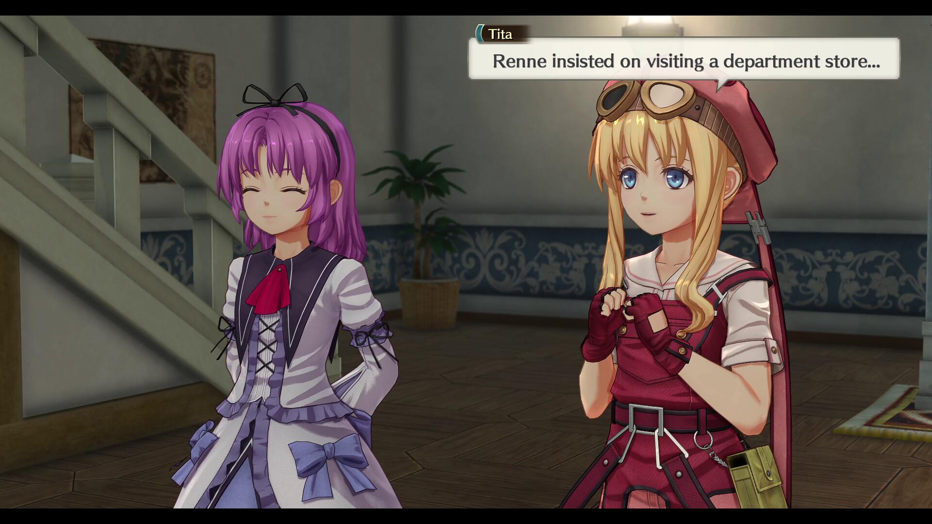 Renne and Tita chatting in a department store scene